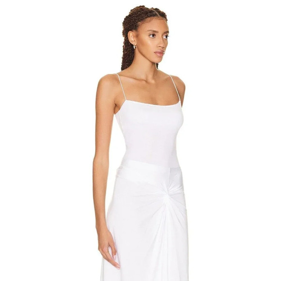 ENZA COSTA Supima Cotton Essential Strappy Tank in White XSmall Womens - Picture 9 of 12